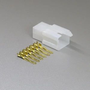 Sada konektoru Faston 2.8 mm, 6 pólů, bílá - vidlice (samec)