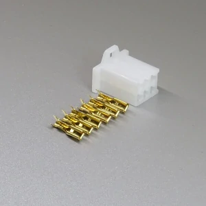 Sada konektoru Faston 2.8 mm, 6 pólů, bílá - zásuvka (samice)