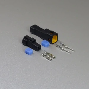 Sada vodotěsného konektoru 0.9 mm, 2 póly, černá