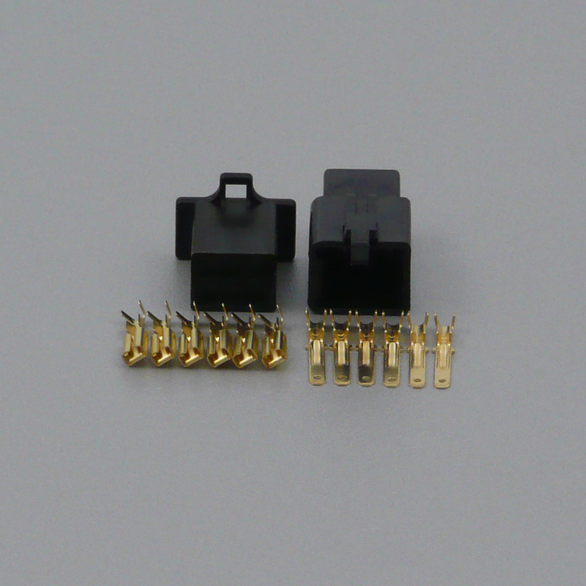 Sada konektoru Faston 2.8 mm, 6 pólů, černá