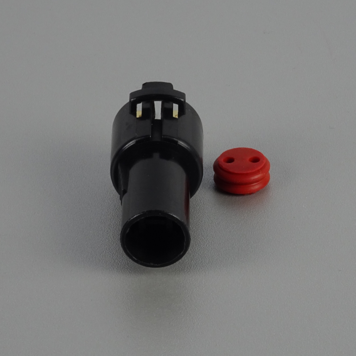 Sada vodotěsného konektoru 6.3 mm, kulatý, 2 póly, černá - vidlice (samec)