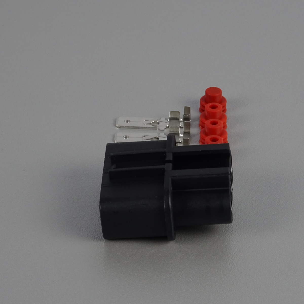 Sada vodotěsného konektoru 6.3 mm, 3 póly, černá - vidlice (samec)