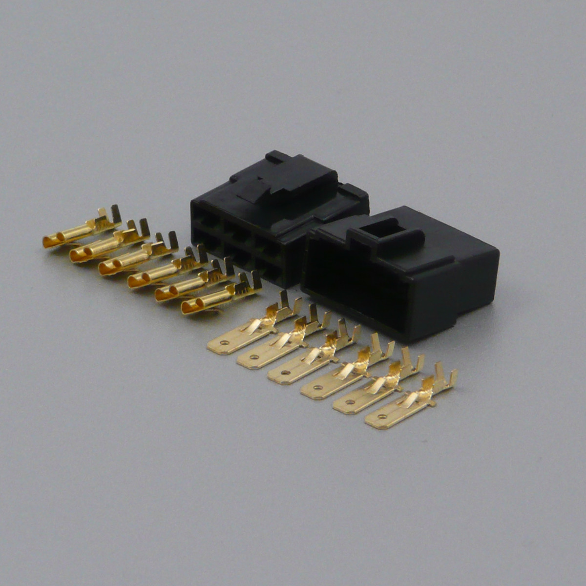 Sada konektoru Faston 6.3 mm, Special, 6 pólů, černá