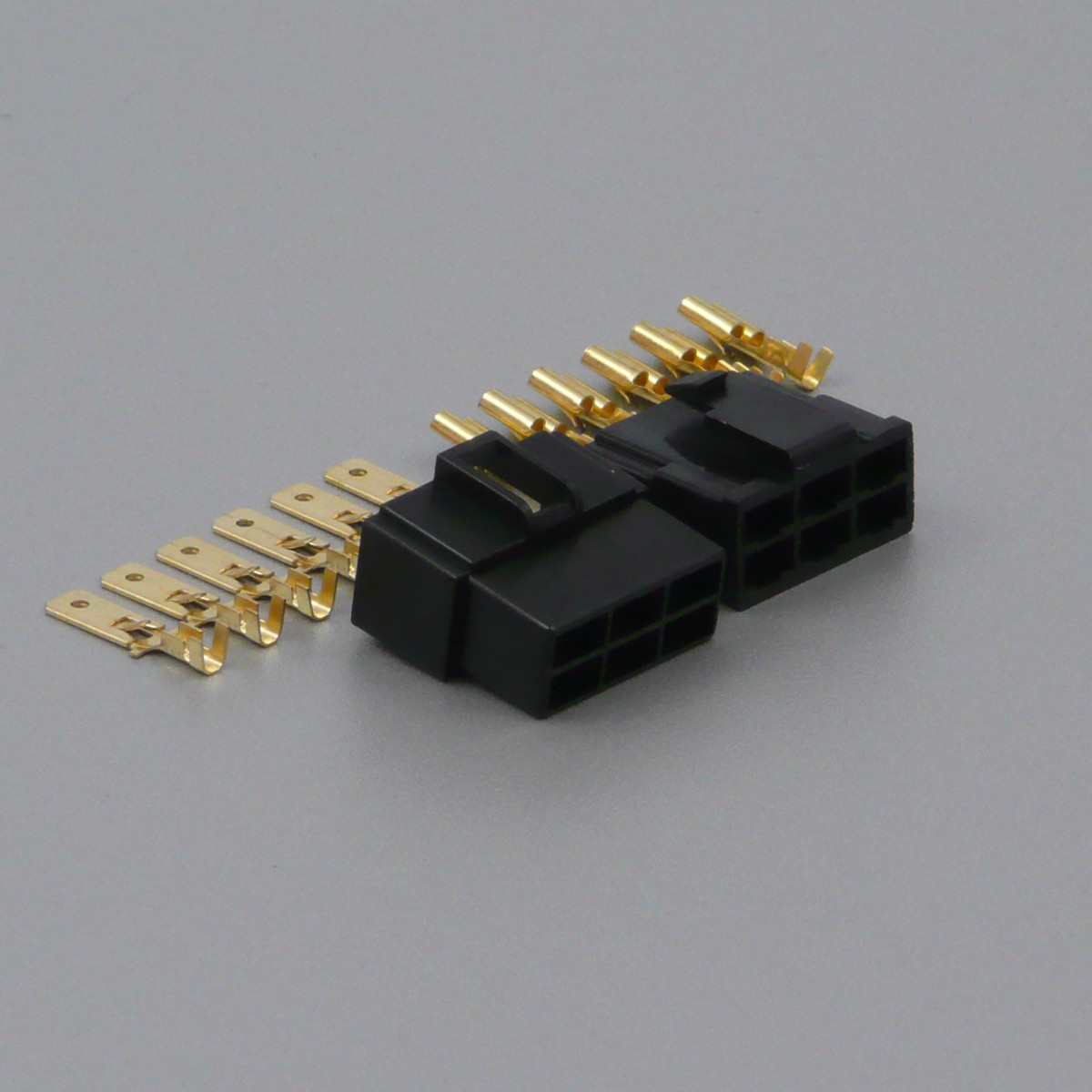 Sada konektoru Faston 6.3 mm, Special, 6 pólů, černá