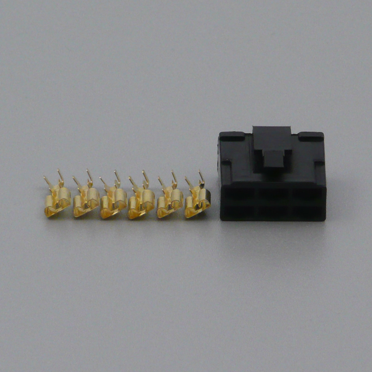 Sada konektoru Faston 6.3 mm, Special, 6 pólů, černá - zásuvka (samice)