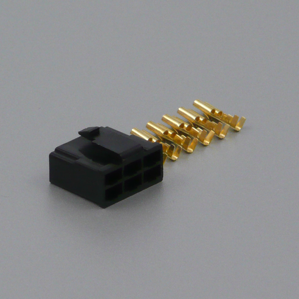 Sada konektoru Faston 6.3 mm, Special, 6 pólů, černá - zásuvka (samice)