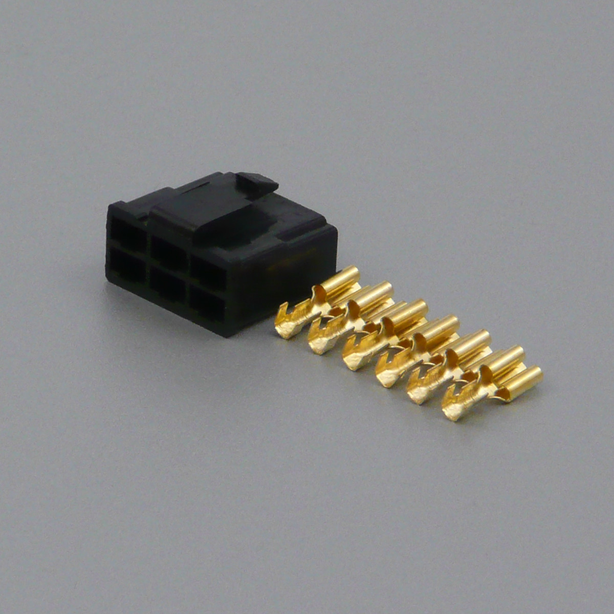Sada konektoru Faston 6.3 mm, Special, 6 pólů, černá - zásuvka (samice)