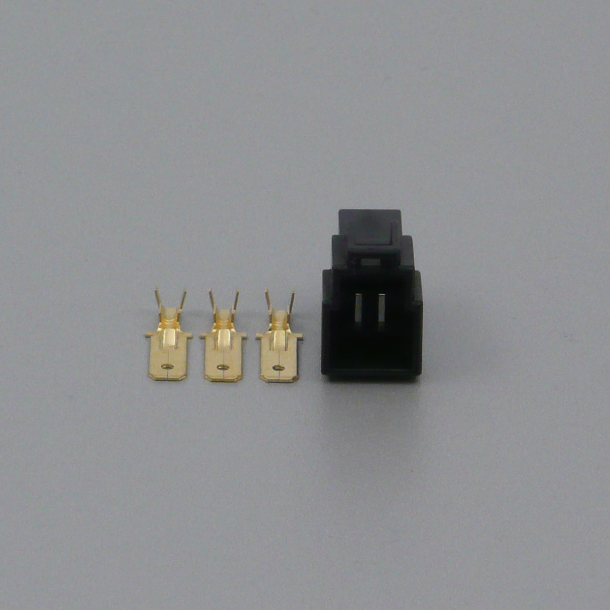 Sada konektoru Faston 6.3 mm, Special, 3 póly, černá - vidlice (samec)