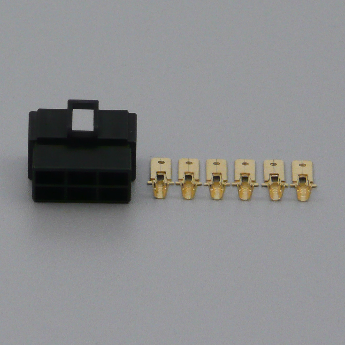 Sada konektoru Faston 6.3 mm, Special, 6 pólů, černá - vidlice (samec)