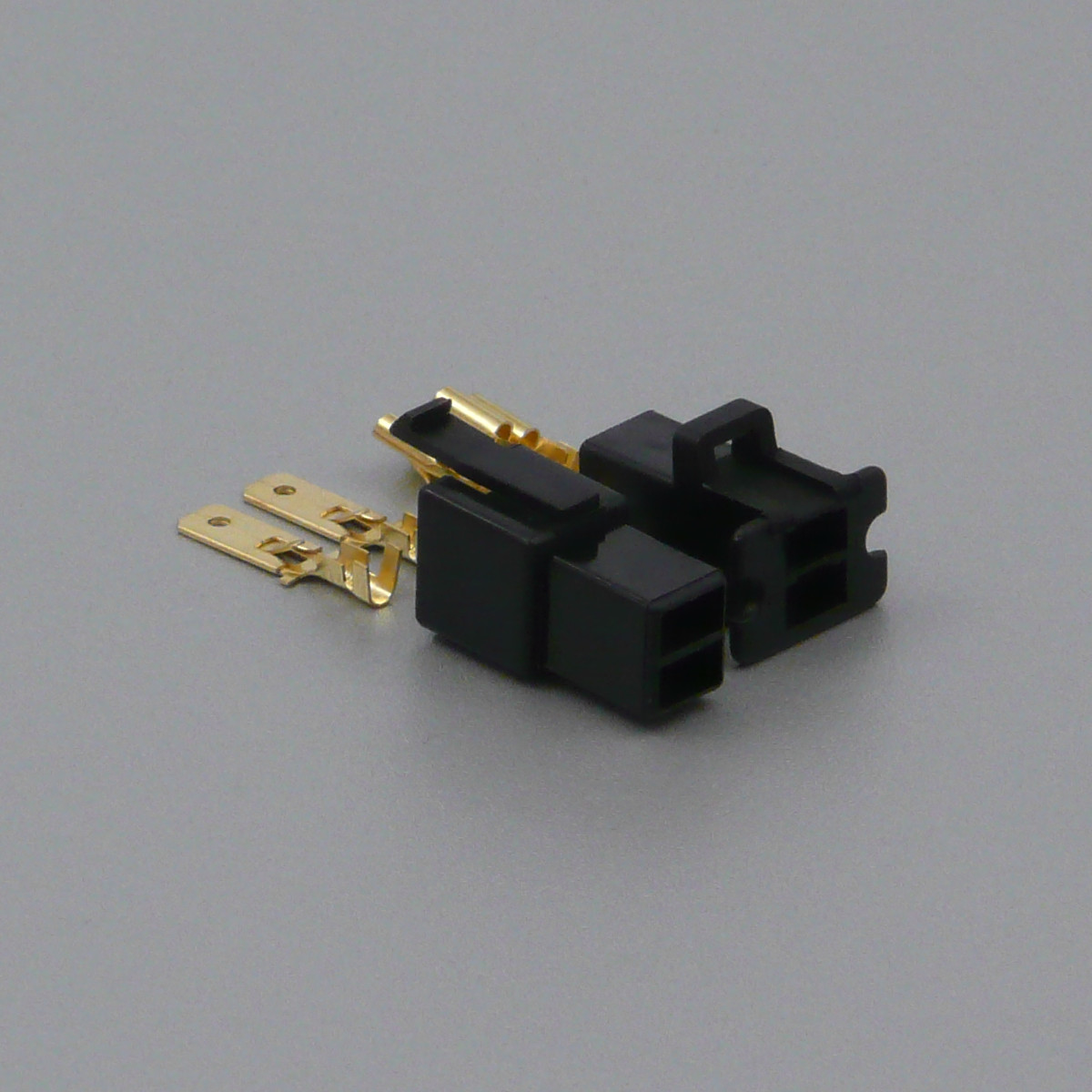 Sada konektoru Faston 6.3 mm, 2 póly, černá