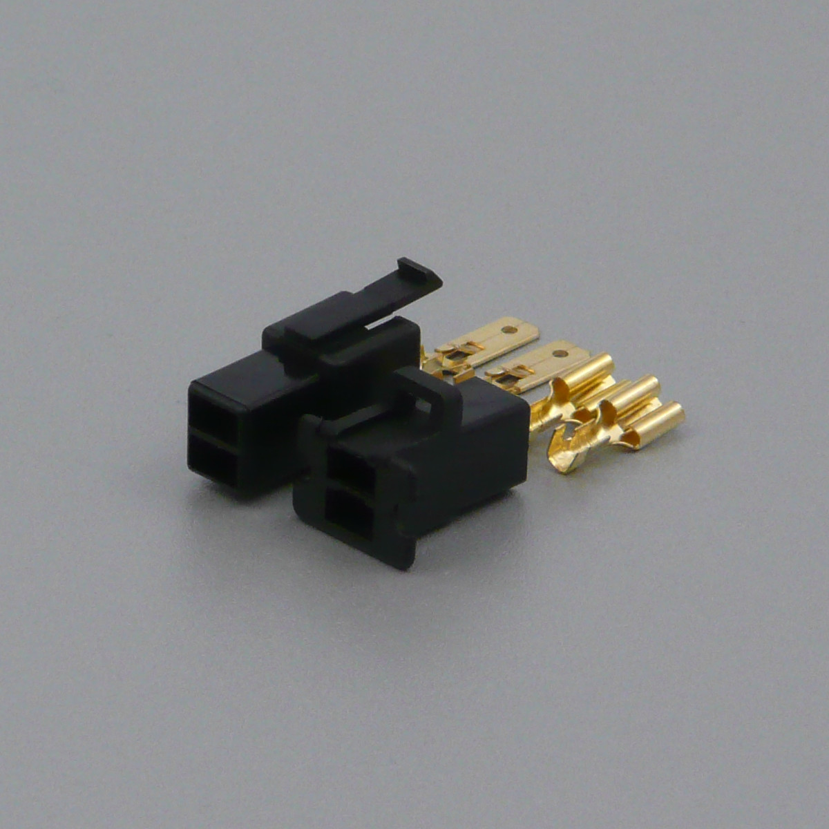 Sada konektoru Faston 6.3 mm, 2 póly, černá