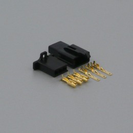 Sada konektoru Faston 2.8 mm, 3 póly, černá