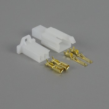 Sada konektoru Faston 2.8 mm, 2 póly, bílá