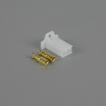 Sada konektoru Faston 2.8 mm, 2 póly - zásuvka (samice), bílá