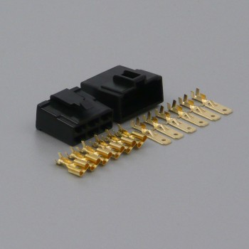 Sada konektoru Faston 6.3 mm, Special, 6 pólů, černá