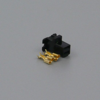 Sada konektoru Faston 6.3 mm, 2 póly, černá - zásuvka (samice)