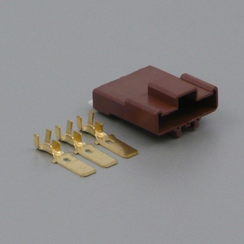 Sada konektoru Faston 7.8 mm, 3 póly - vidlice (samec)