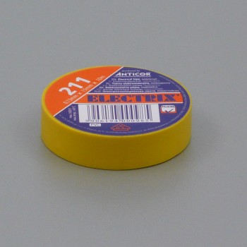 Izolační páska PVC, 15 mm, 10 m, žlutá